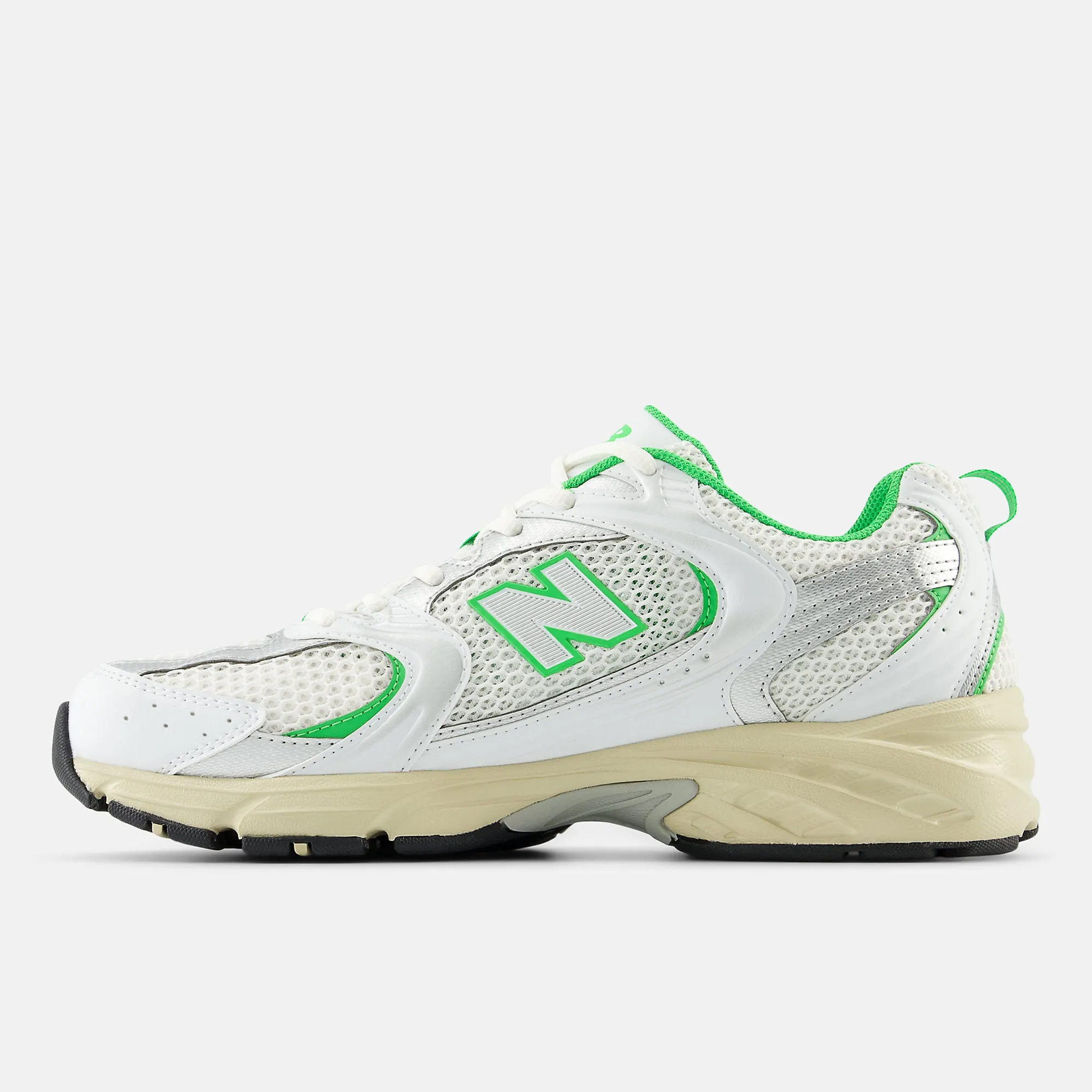 New Balance Unisex 530 Fashion Trainers - White / Palm Leaf