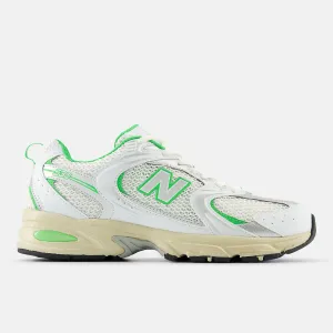 New Balance Unisex 530 Fashion Trainers - White / Palm Leaf