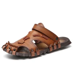 New Men's Microfiber Breathable Slip-On Sandals