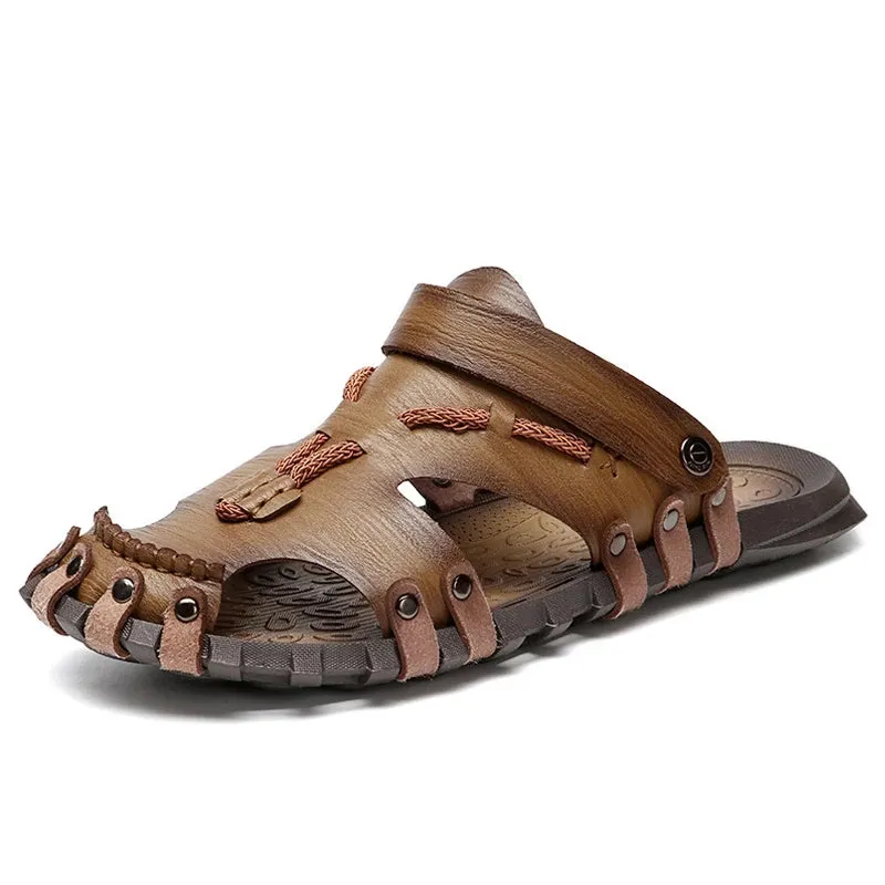 New Men's Microfiber Breathable Slip-On Sandals