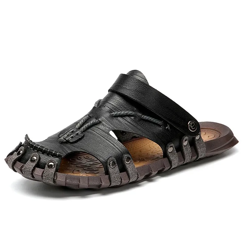 New Men's Microfiber Breathable Slip-On Sandals