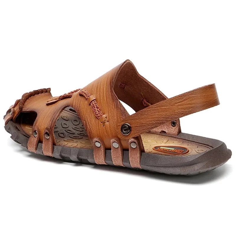 New Men's Microfiber Breathable Slip-On Sandals