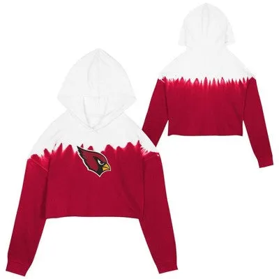 New - NFL Arizona Cardinals Girls' Crop Hooded Sweatshirt - XL