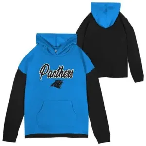 NFL Carolina Panthers Girls' Fleece Hooded Sweatshirt - XL