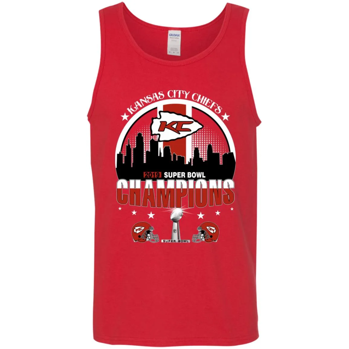 Nfl – Kansas City Chiefs 2019 Super Bowl Champions Football Men Cotton Tank