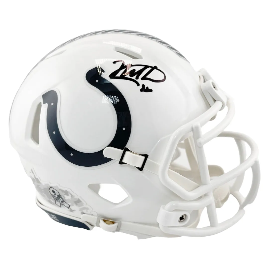 Nick Cross Signed Indianapolis Colts Salute to Service 2024 Mini Football Helmet (JSA)