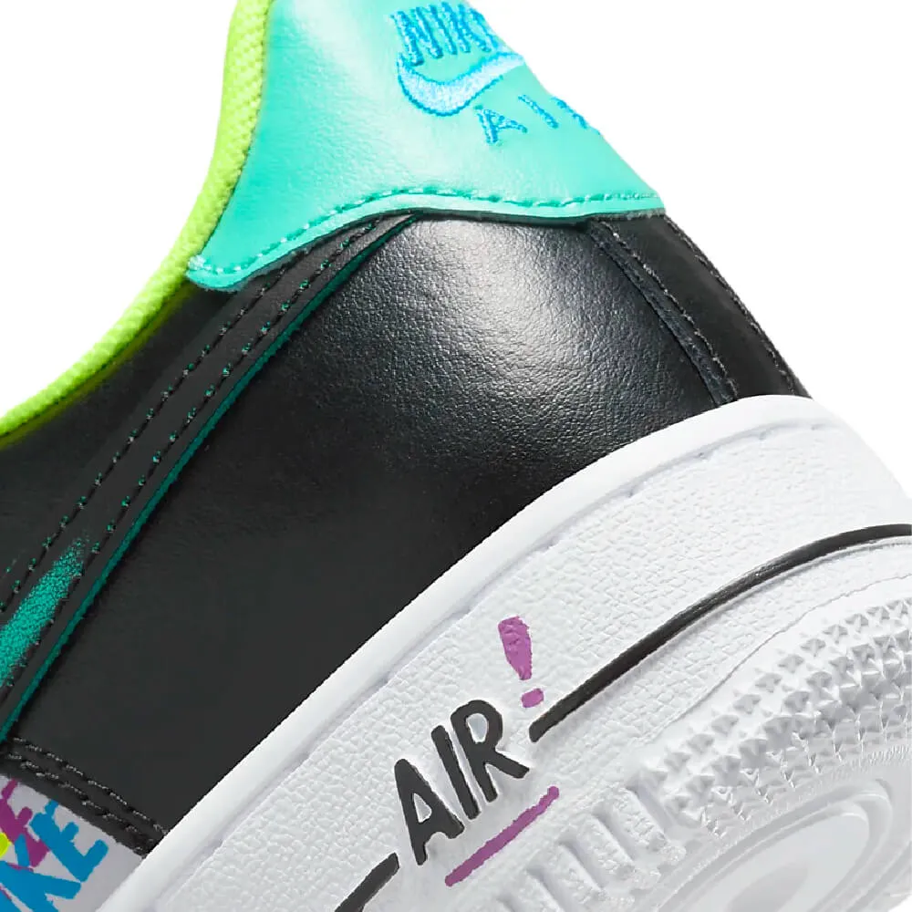 Nike Air Force 1 LV8 sneakers, white/black/green