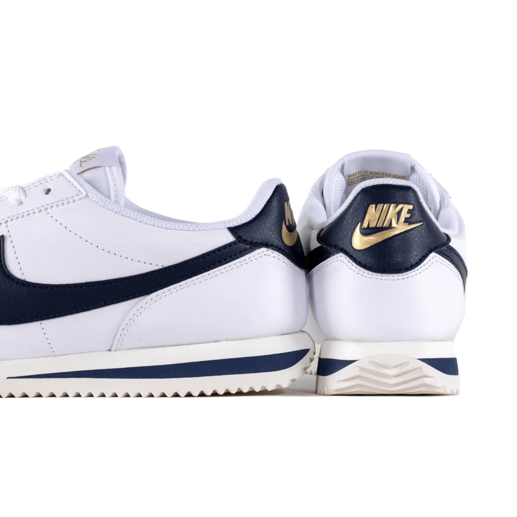 Nike Cortez Leather White/Obsidian/Sail/Metallic Gold HJ9343-100