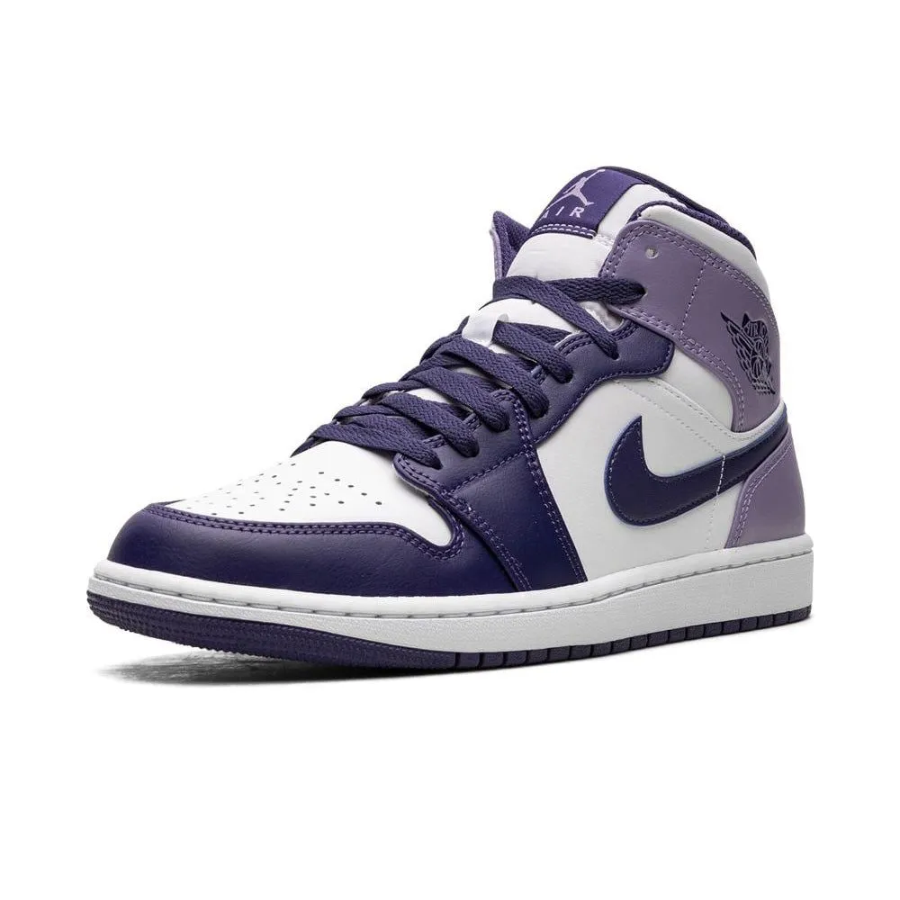 Nike Men's Air Jordan 1 Mid Shoes - Sky J Blueberry / White / Light Purple