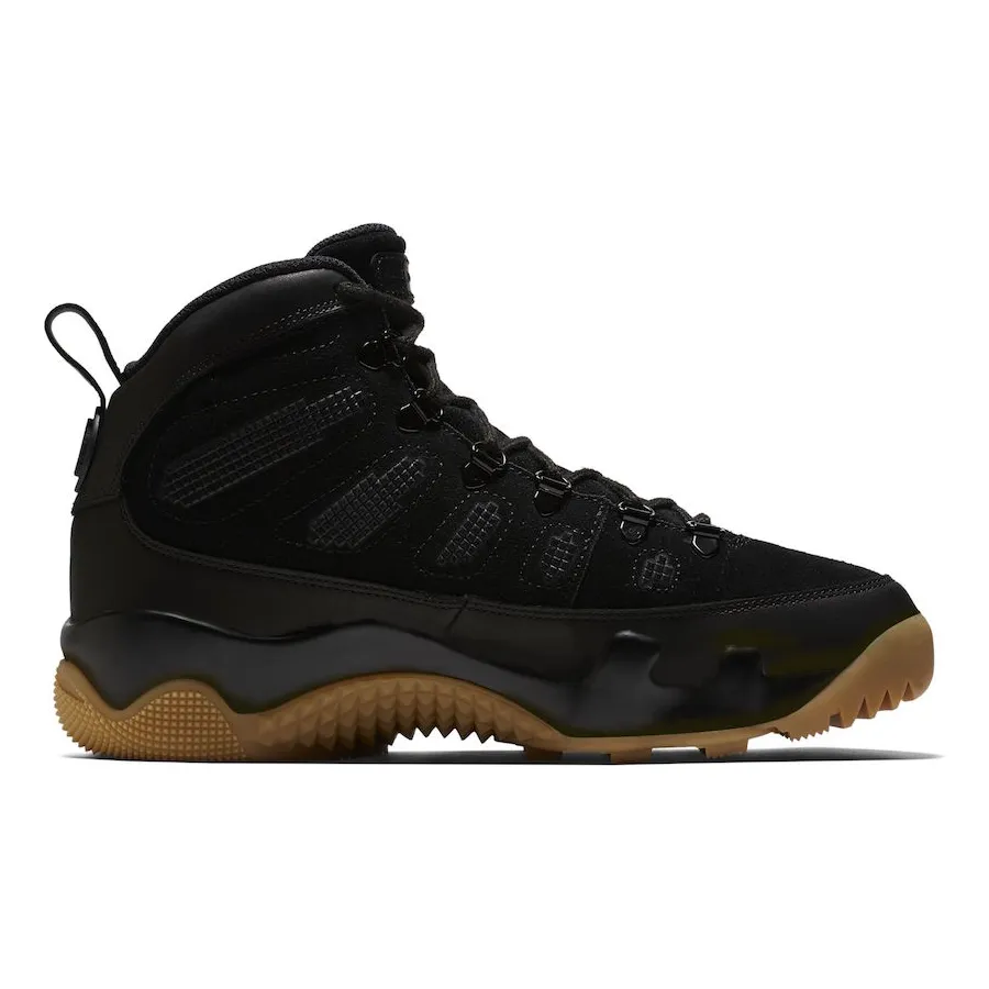 Nike Men's Air Jordan Retro 9 NRG Boot Shoes - Black / Light Gum