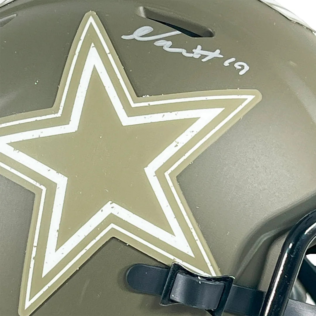 Noah Igbinoghene Signed Dallas Cowboys Salute to Service Mini Football Helmet (JSA)