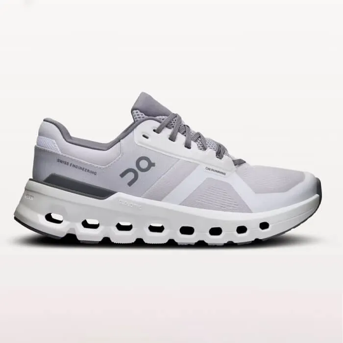 On Women's Cloudrunner 2 Shoes - Frost / White