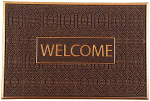 OnlyMat Brown Colour Rubber Pin Welcome Door Mat - Indoor / Outdoor, Waterproof