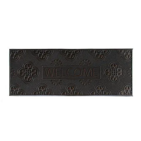 OnlyMat Welcome Printed Flexible Rubber Pin Mat - Indoor / Outdoor, Waterproof