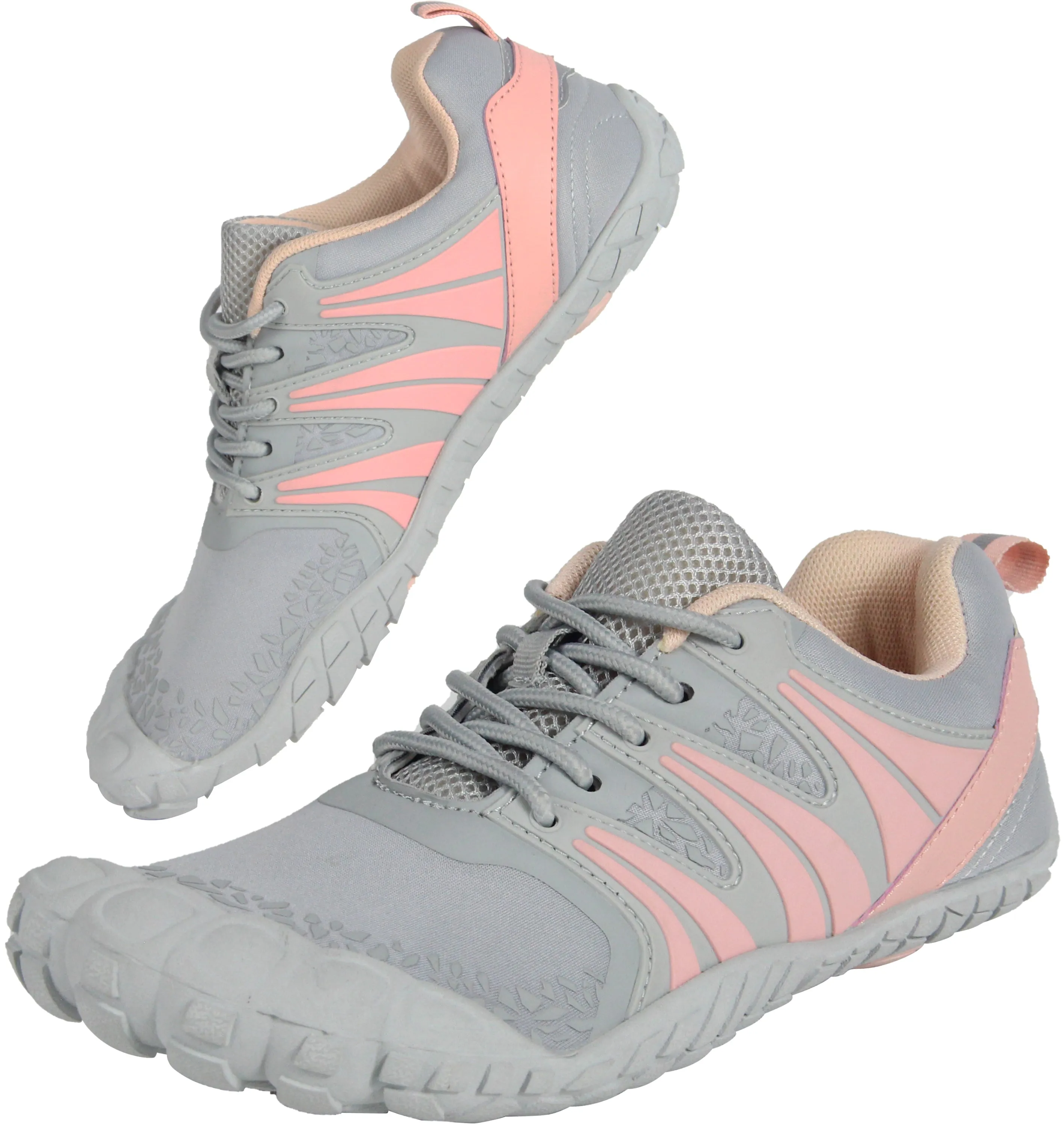 Oranginer Women's Minimalist Barefoot Shoes ZD1 - Gray/Pink