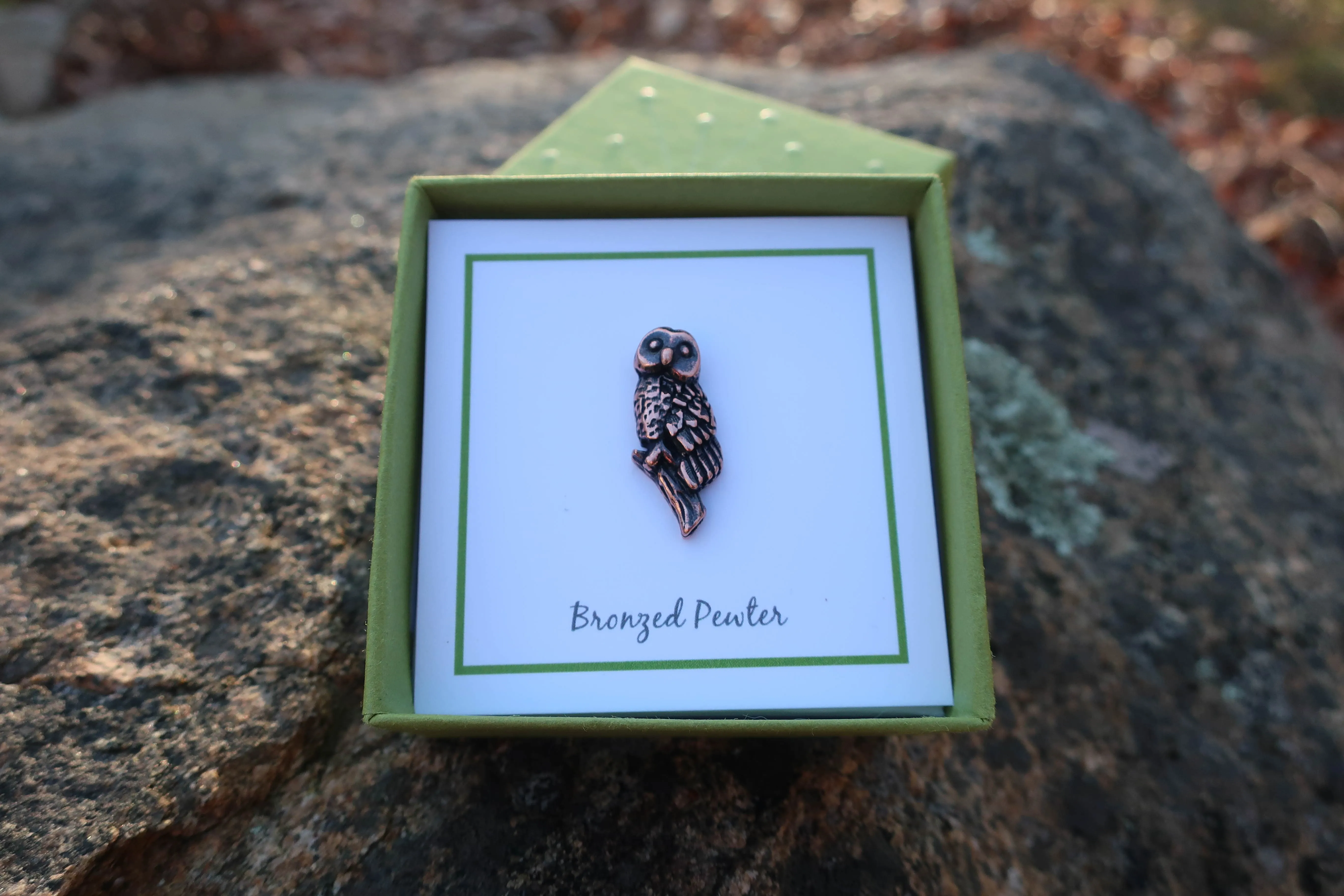 Owl Copper Lapel Pin