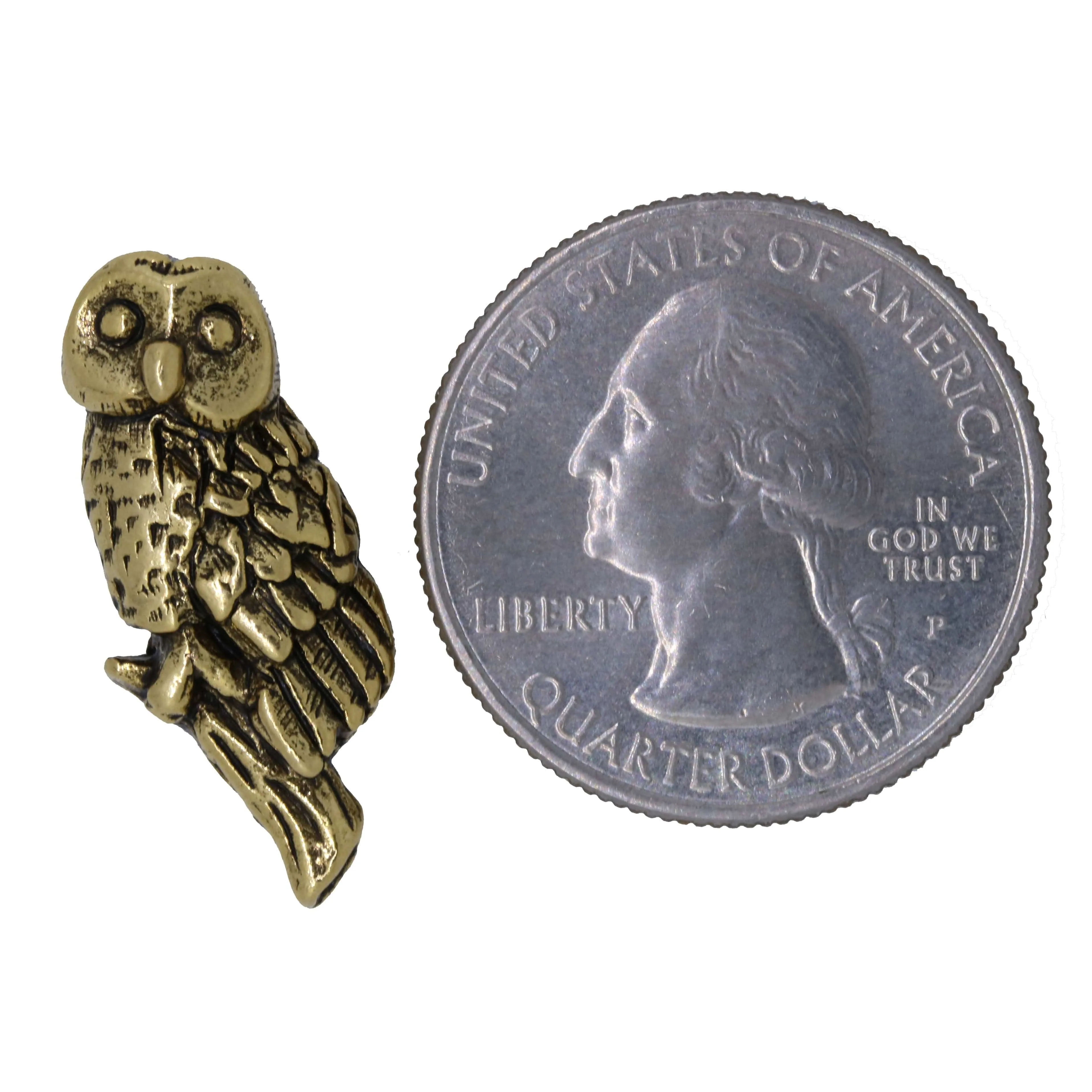 Owl Gold Lapel Pin