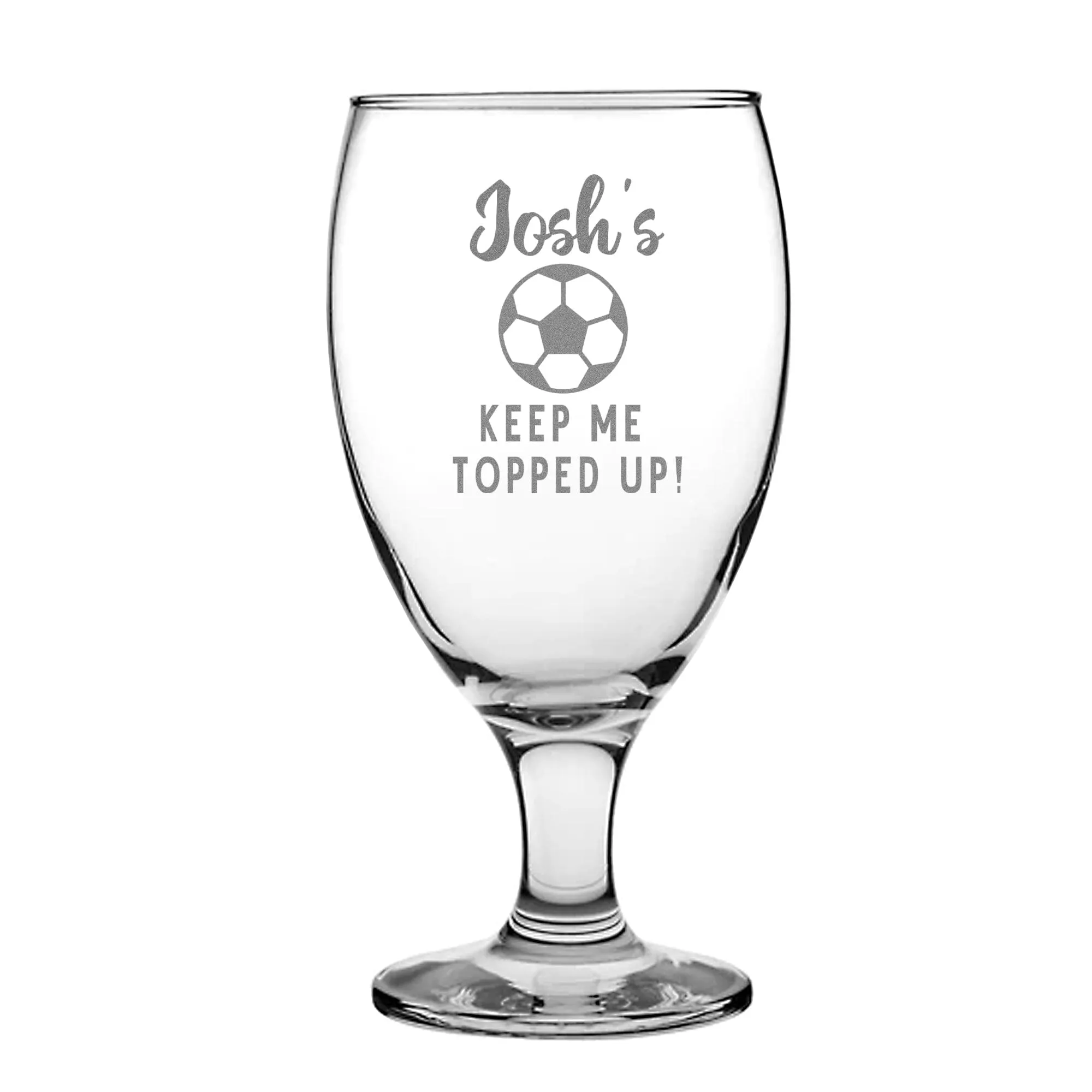 Personalised Football Stemmed Beer Glass