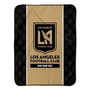 Personalized Los Angeles Football Club Icon Baby Pixel Fleece Blanket