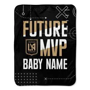 Personalized Los Angeles Football Club MVP Baby Pixel Fleece Blanket