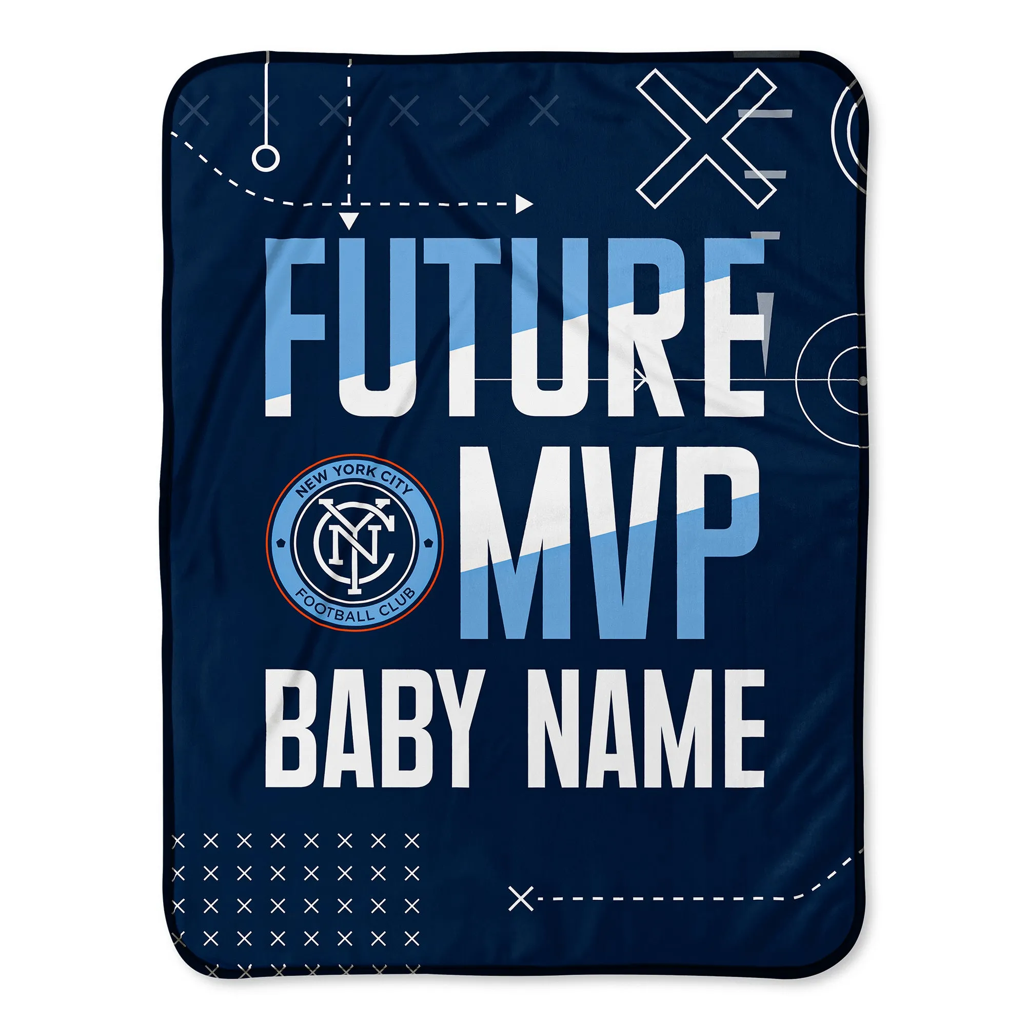 Personalized New York City Football Club MVP Baby Pixel Fleece Blanket