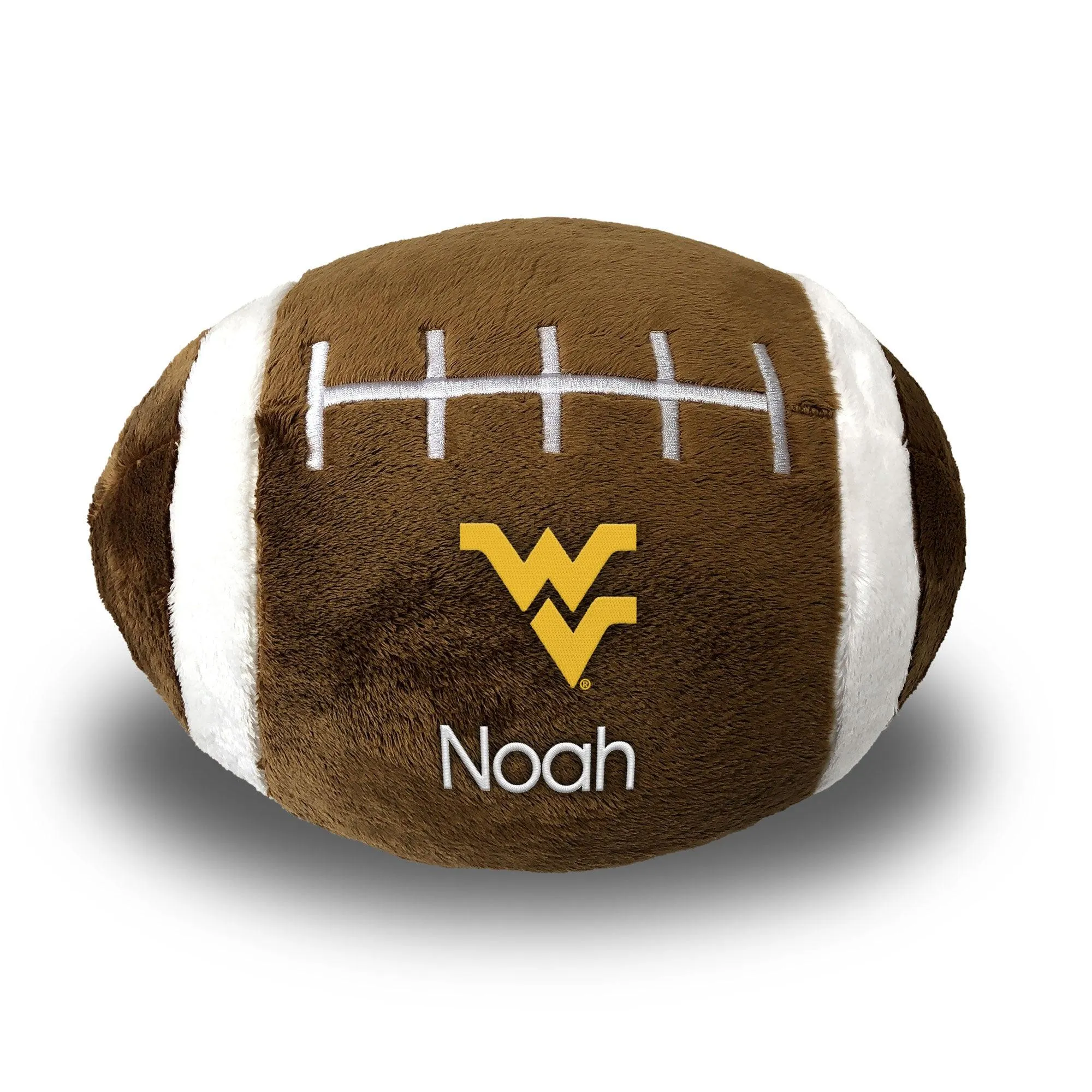 Personalized West Virginia Mountaineers Plush Football