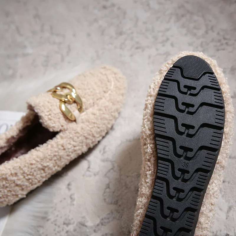 Plus Lamb Wool Non-slip Warmth Autumn & Winter Women Shoes