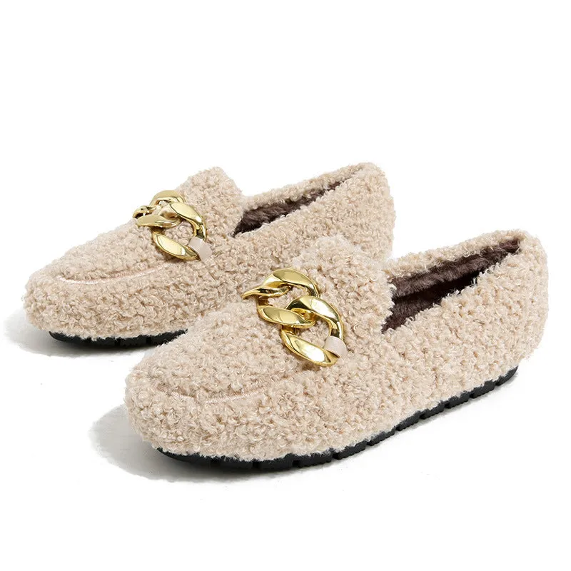 Plus Lamb Wool Non-slip Warmth Autumn & Winter Women Shoes