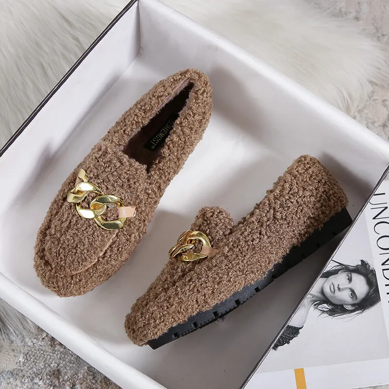 Plus Lamb Wool Non-slip Warmth Autumn & Winter Women Shoes