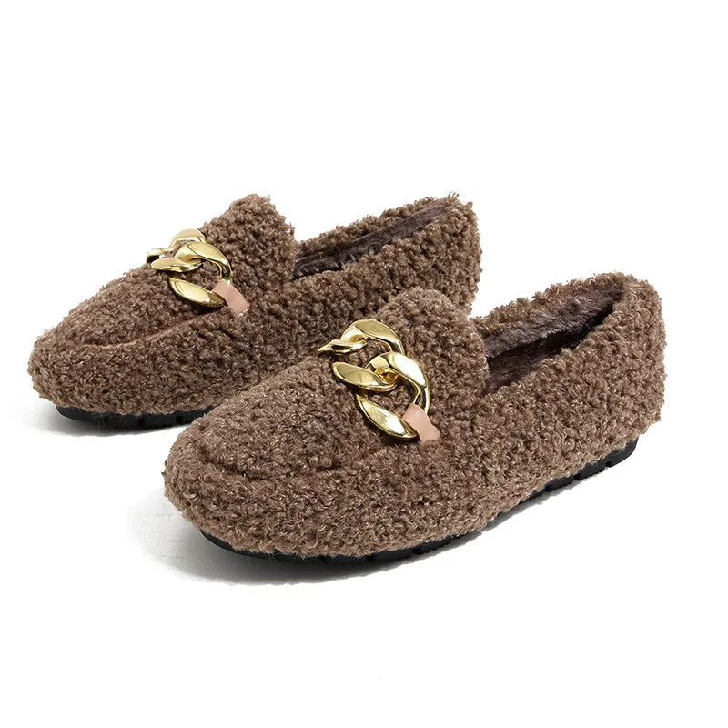 Plus Lamb Wool Non-slip Warmth Autumn & Winter Women Shoes