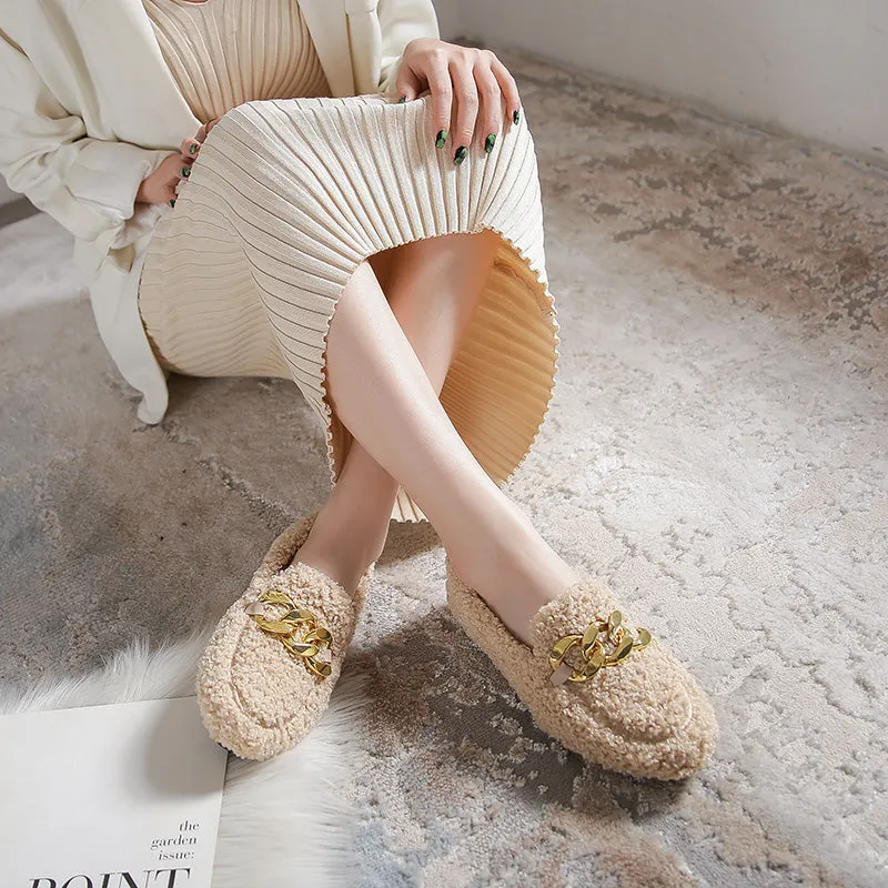 Plus Lamb Wool Non-slip Warmth Autumn & Winter Women Shoes