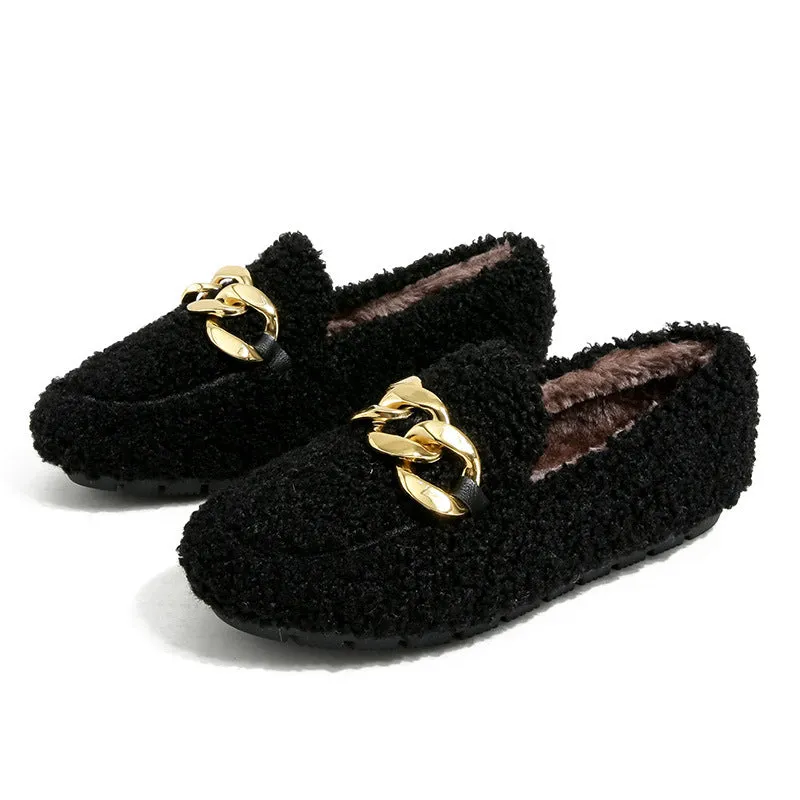 Plus Lamb Wool Non-slip Warmth Autumn & Winter Women Shoes