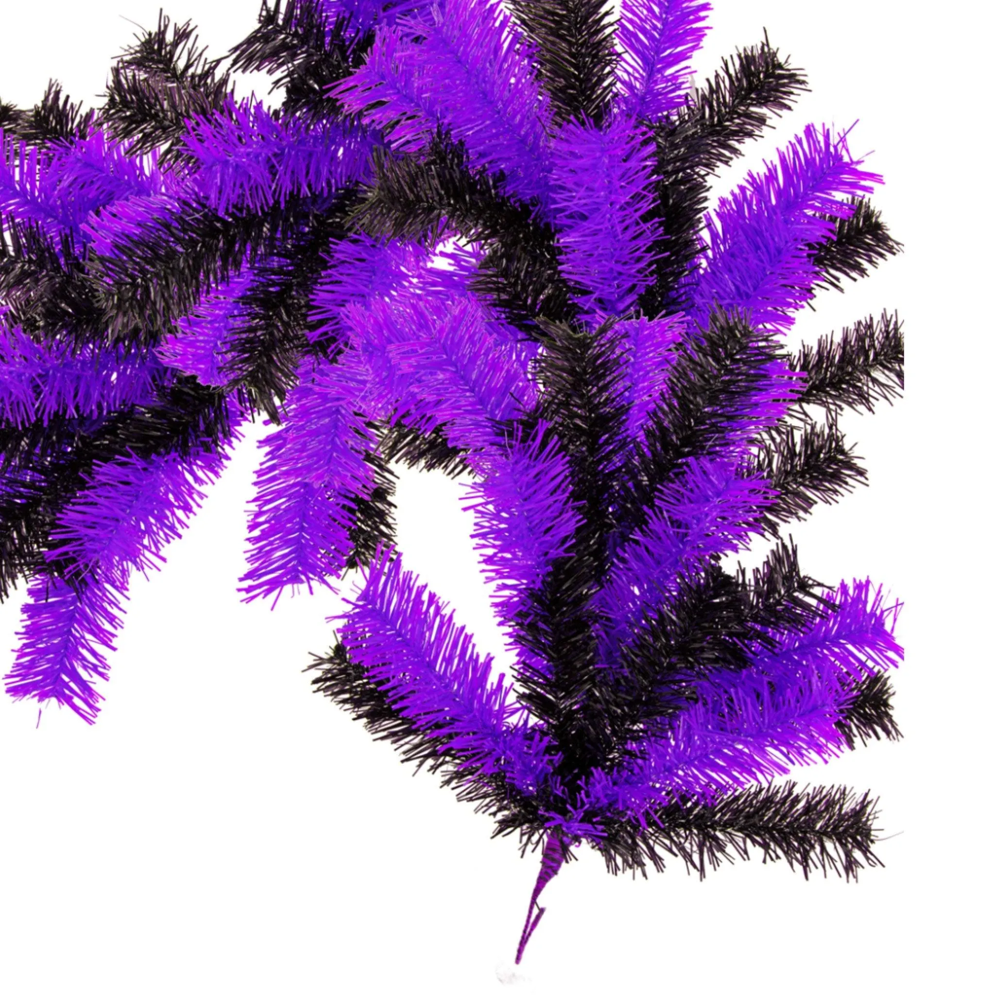 Purple and Black Christmas Garland