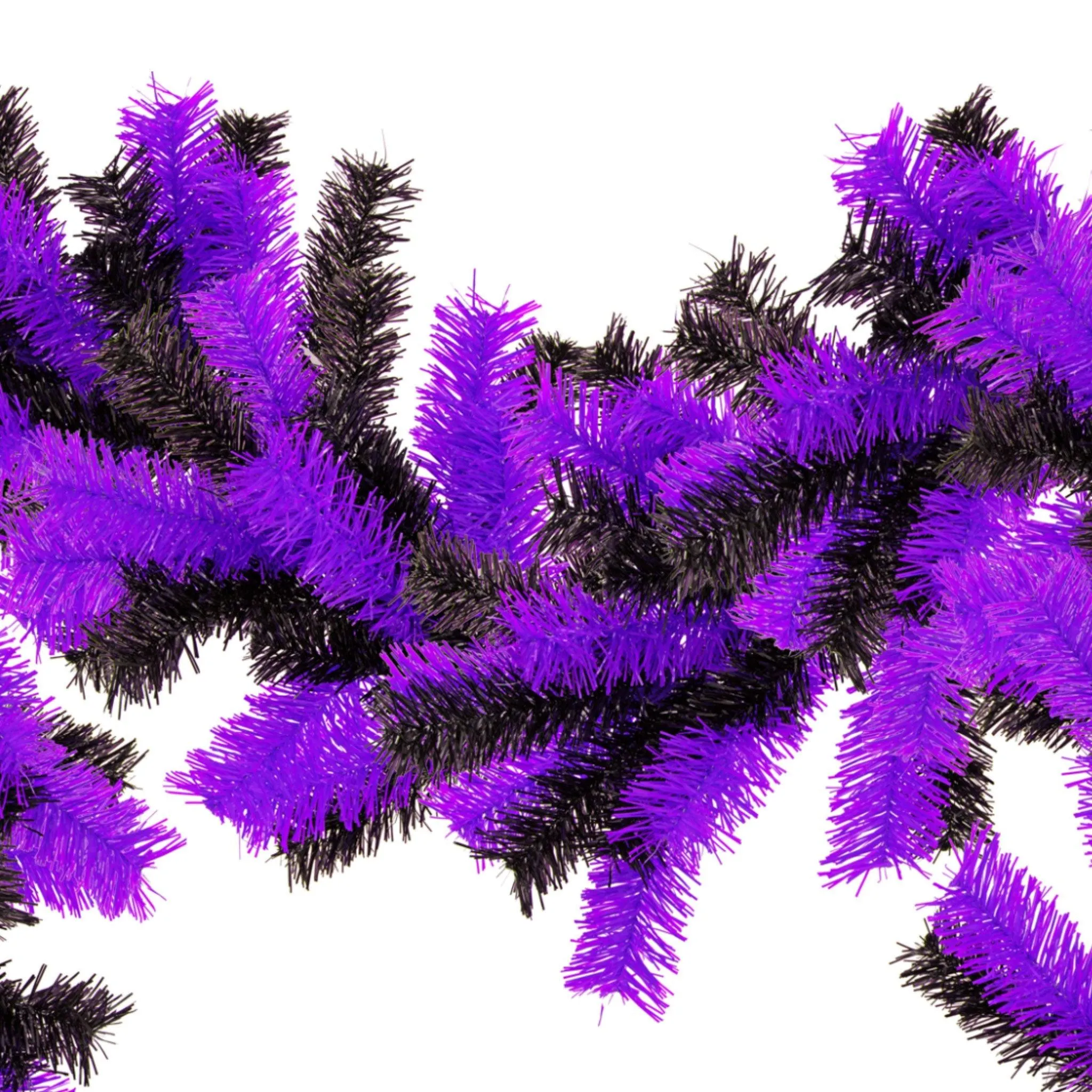 Purple and Black Christmas Garland