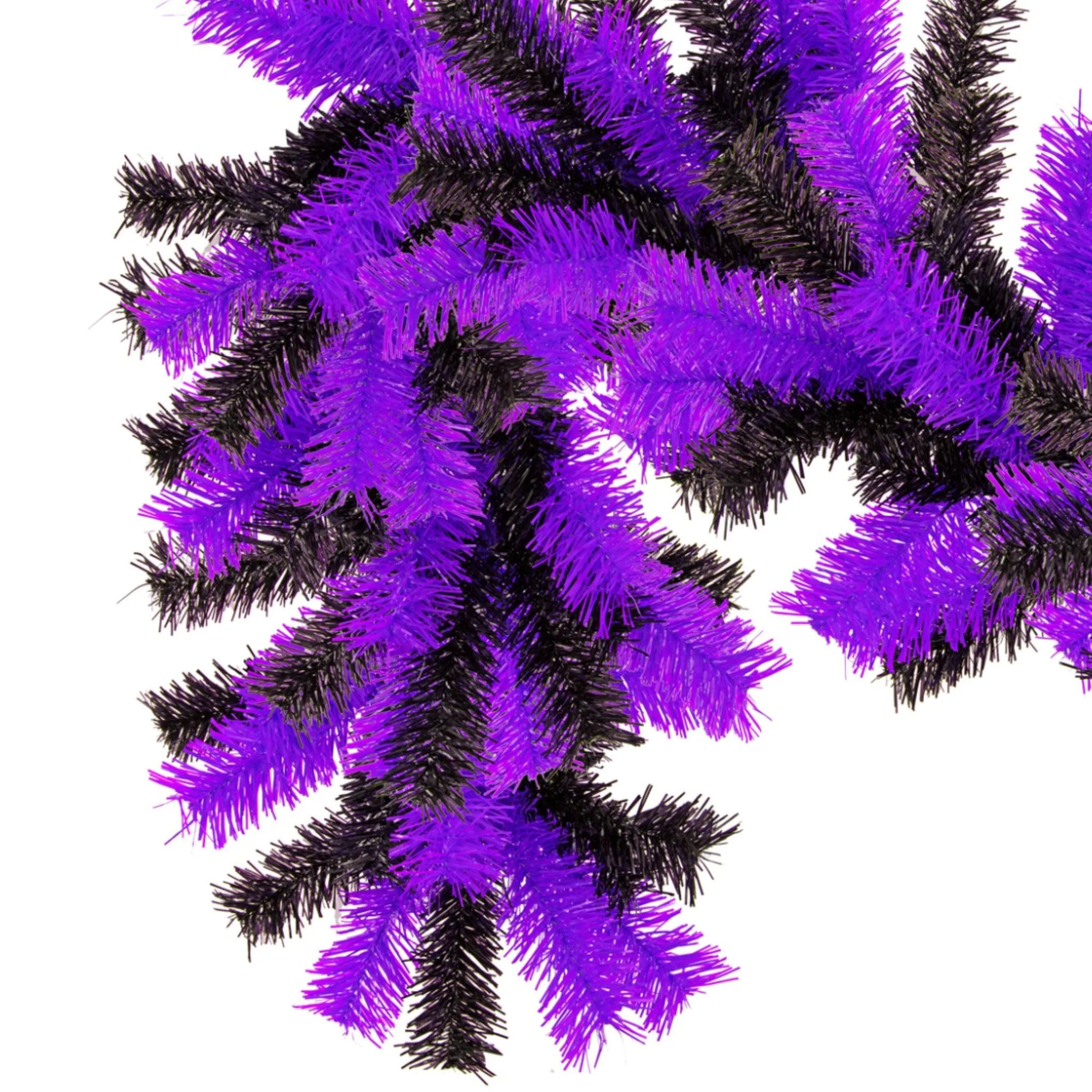 Purple and Black Christmas Garland