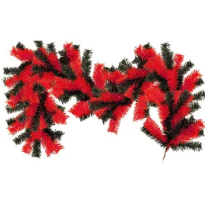 Red and Black Christmas Garland