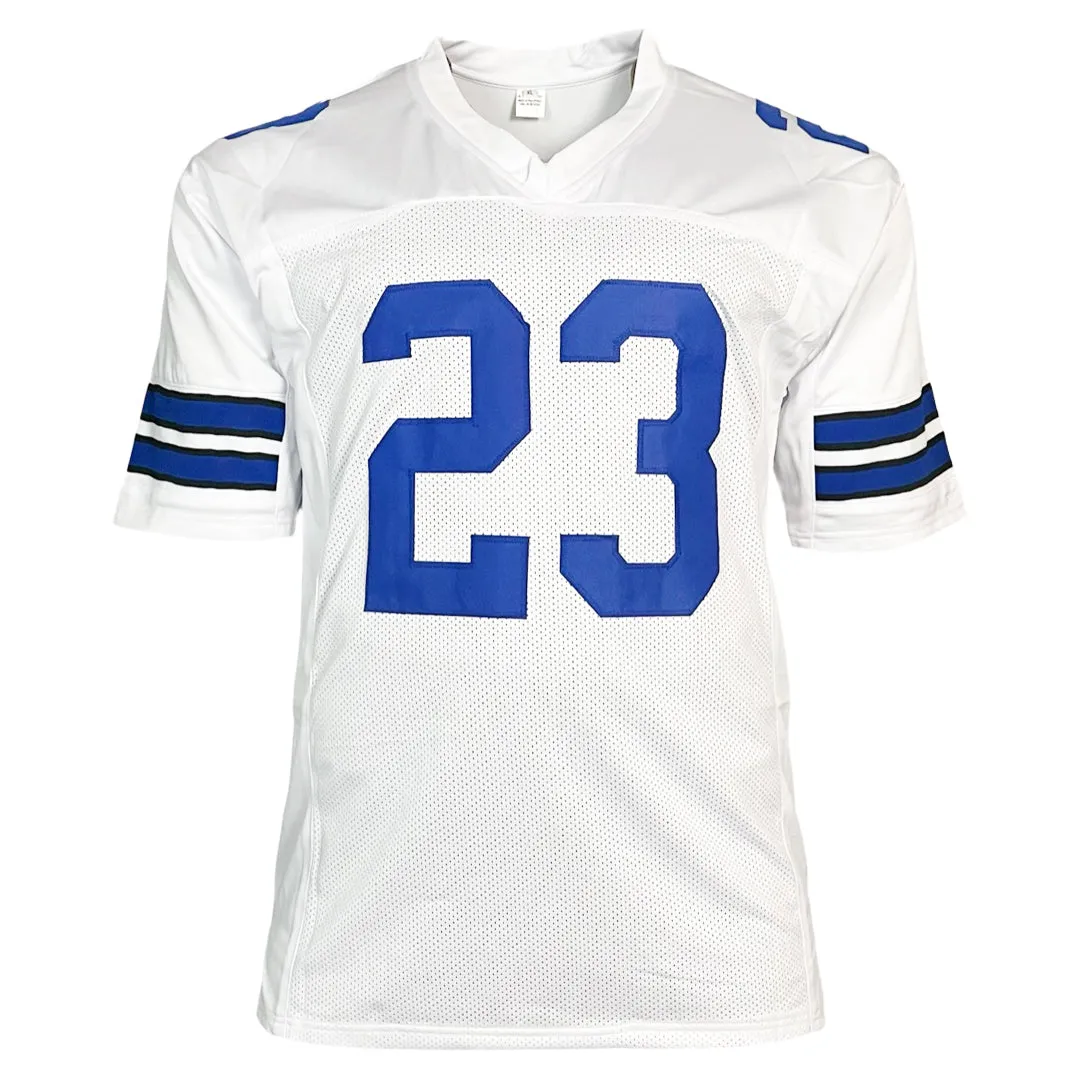 Rico Dowdle Signed Dallas White Football Jersey (Beckett)