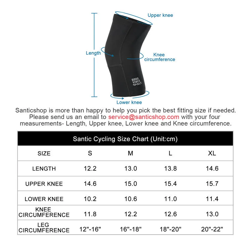 Santic Cycling Knee Compression Sleeve for Men and Women-Black & Red