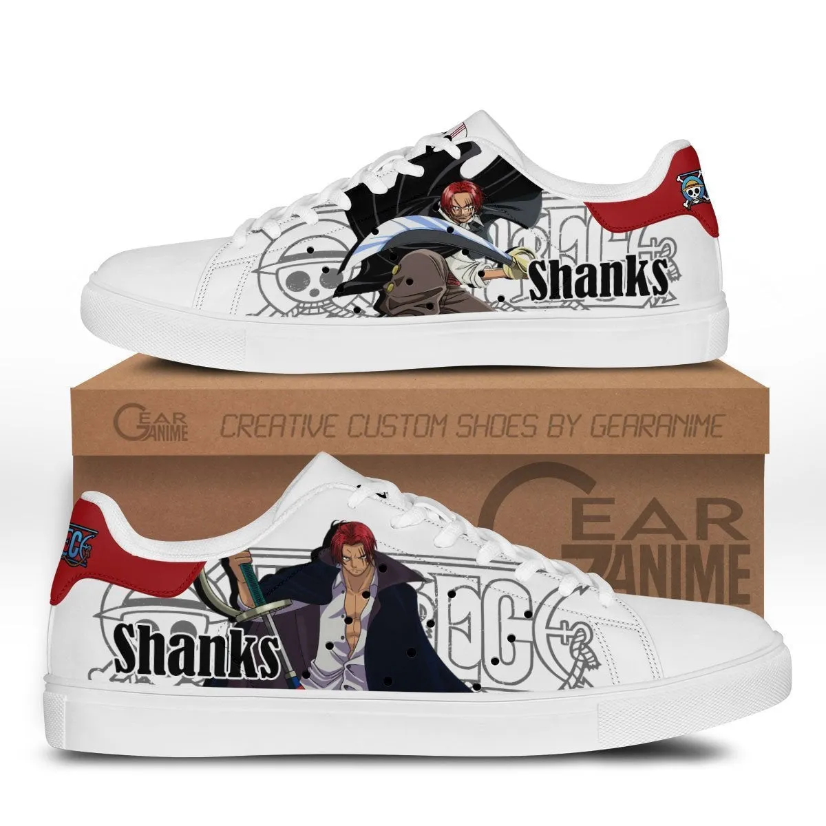 Shanks Skate Sneakers Custom Anime OP Shoes