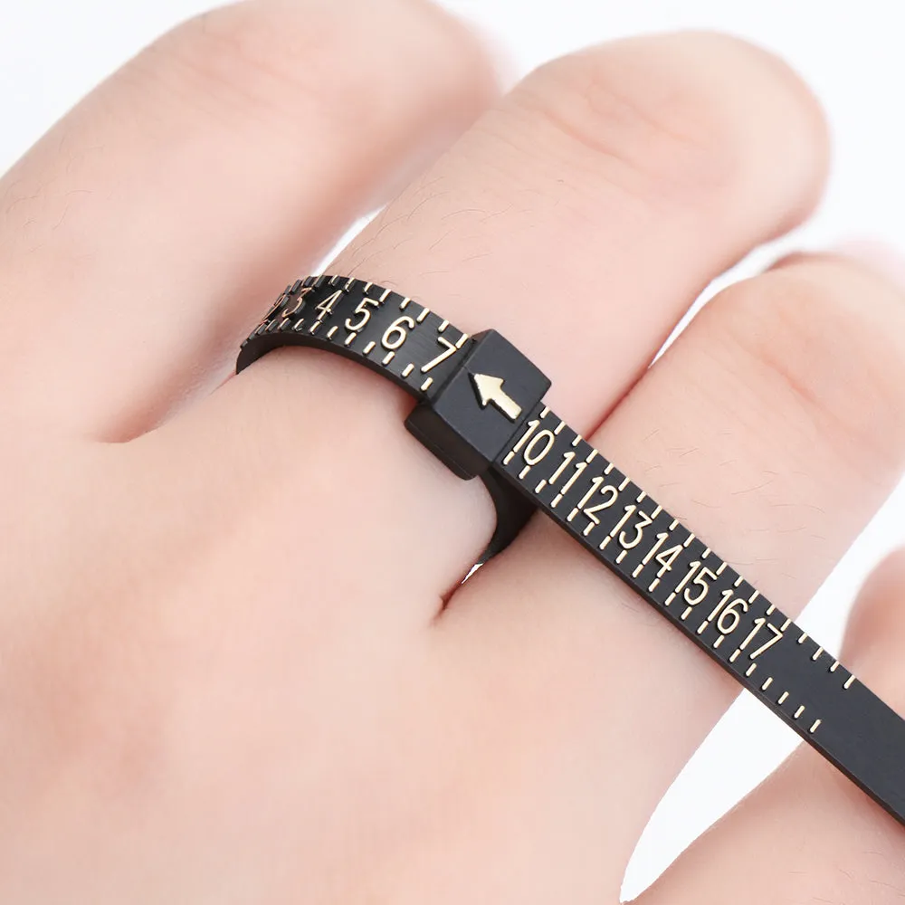 Standard Ring Measuring Ruler Finger Size Measuring Tape With Ring