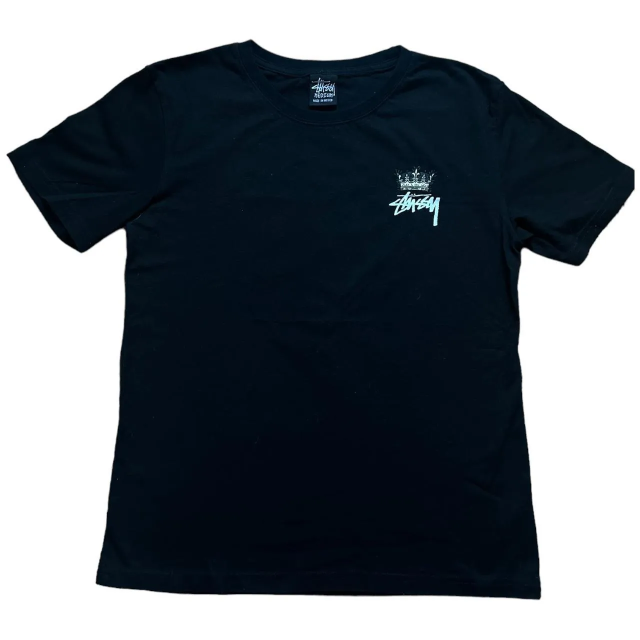 Stussy front and back logo tee t-shirt