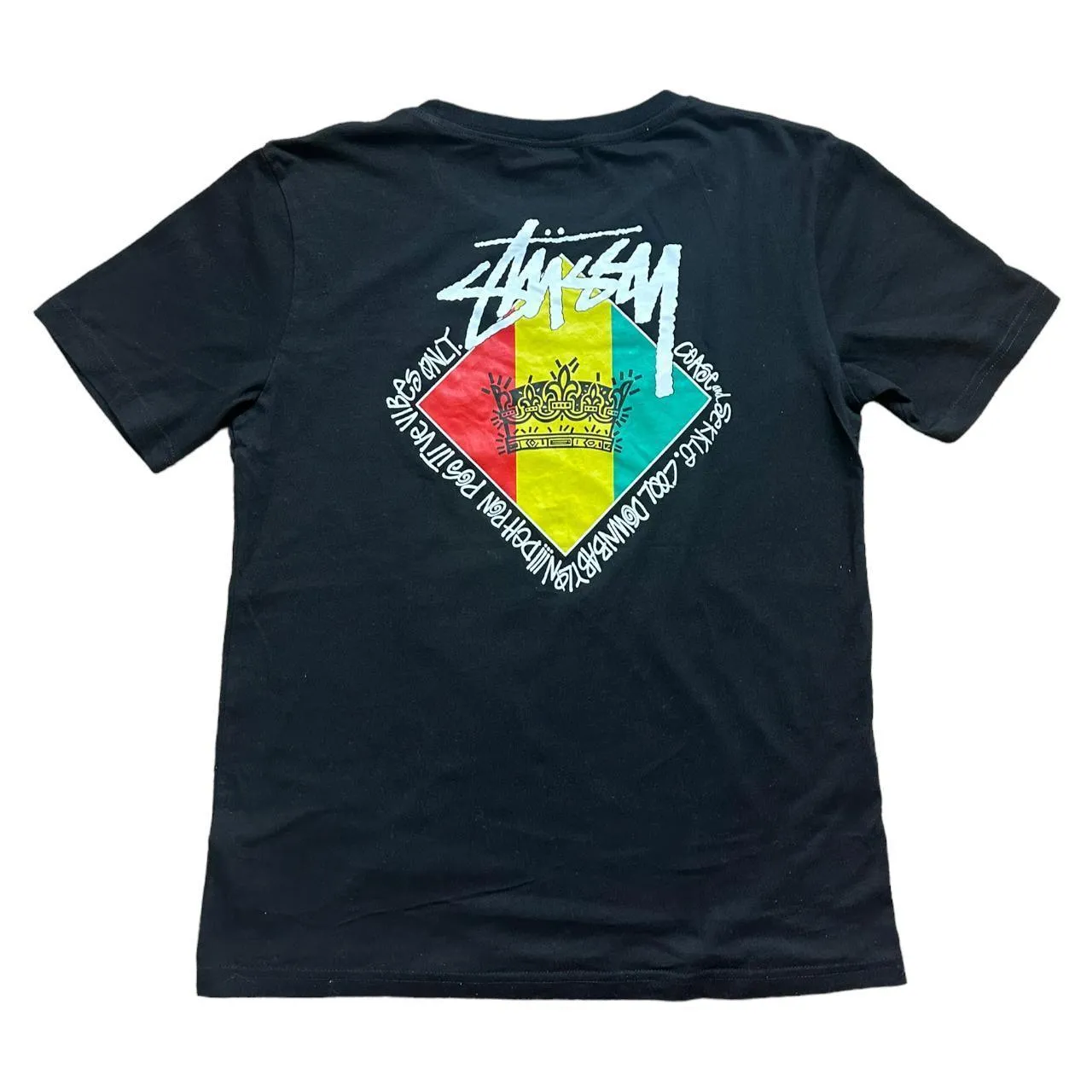 Stussy front and back logo tee t-shirt