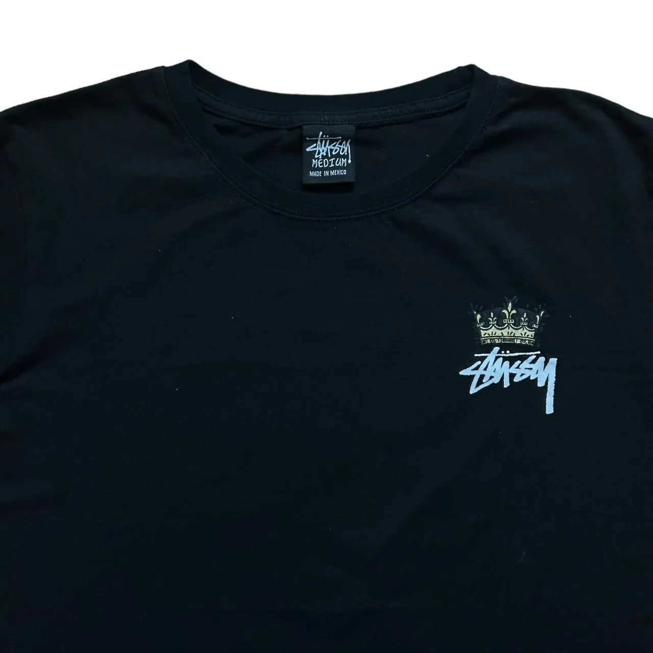 Stussy front and back logo tee t-shirt