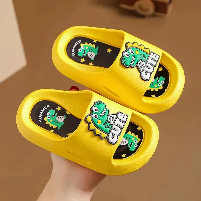 Summer Children Shoes Boy Girl Slippers Cute Cartoon Soft Bottom Open Toe Antiskid Sandals Kids Parent Child Leisure Slippers