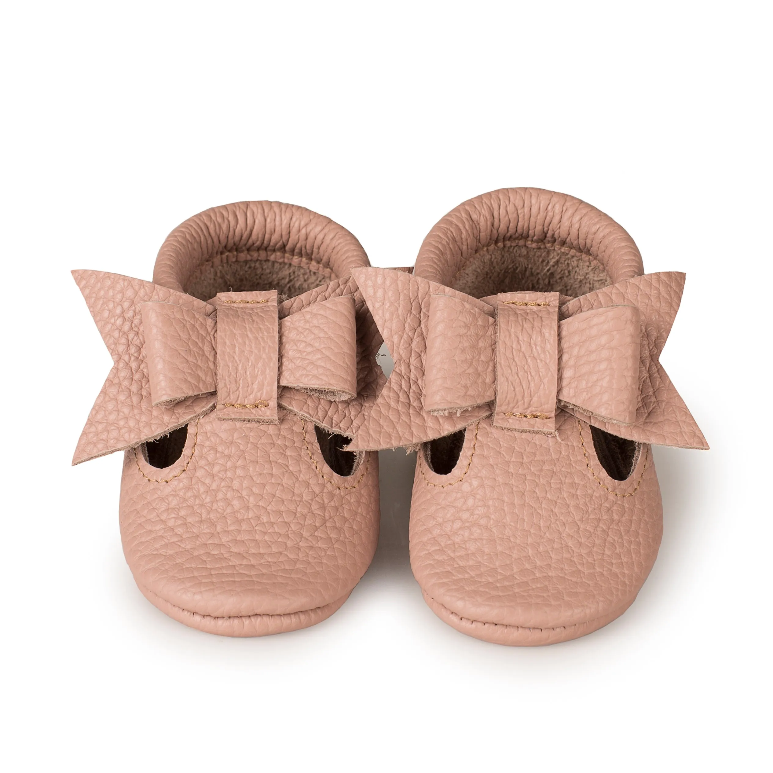 T-strap baby shoes with bow