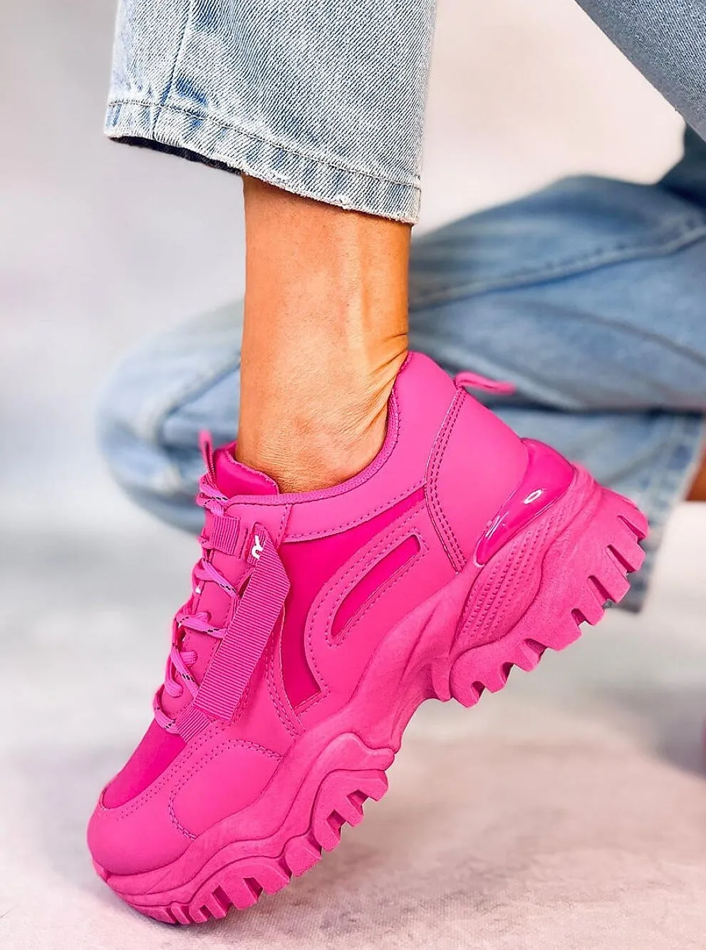 TEEK - Fuchsia Laced Sport Sneakers