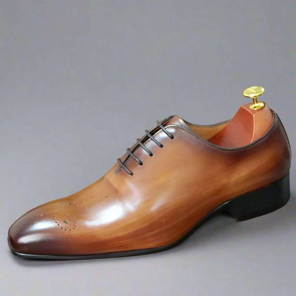 The Ardito -  Men's Elegant Leather Oxford Dress Shoes (Whole Cut)