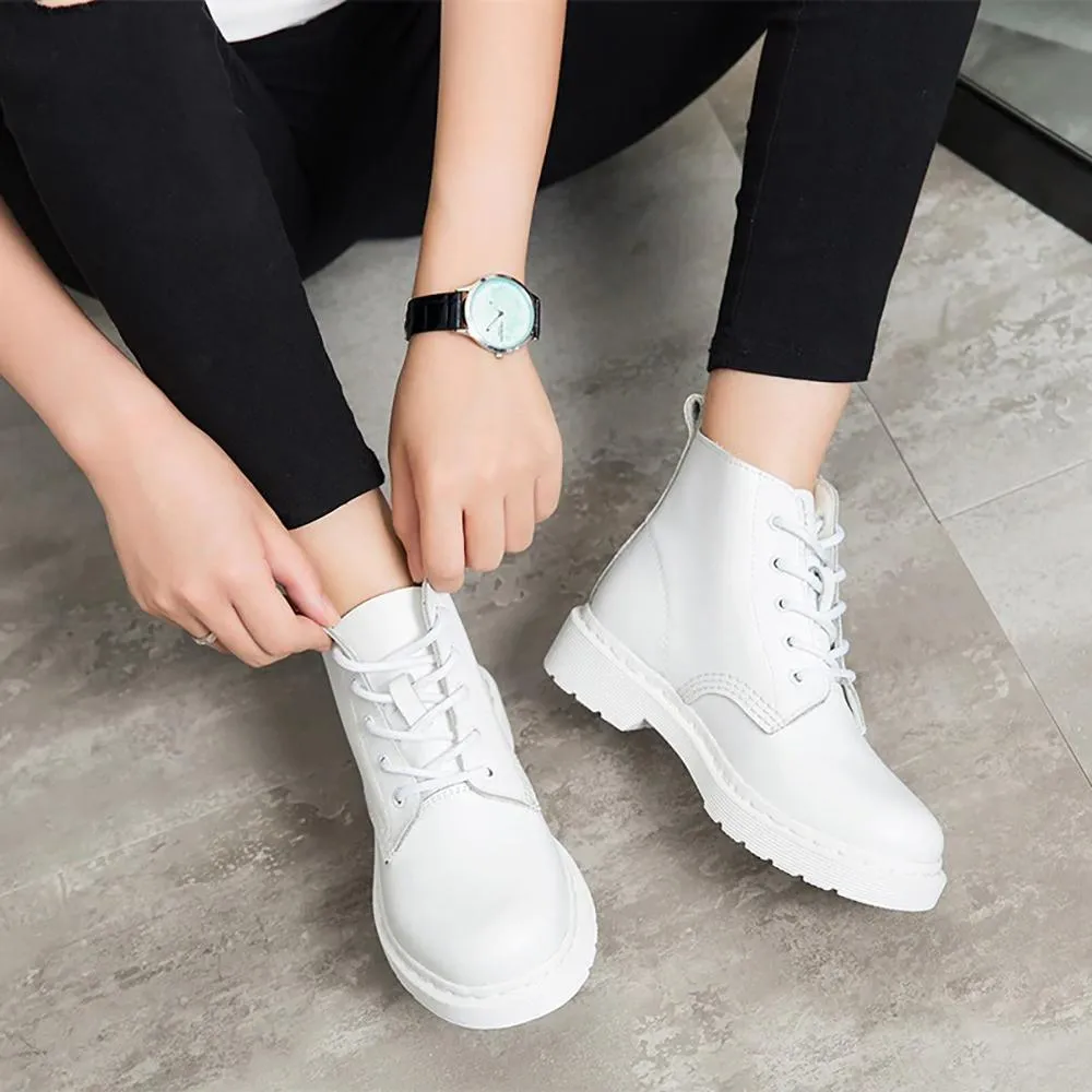 Thick Sole Winter Lace-Up Ankle Boots