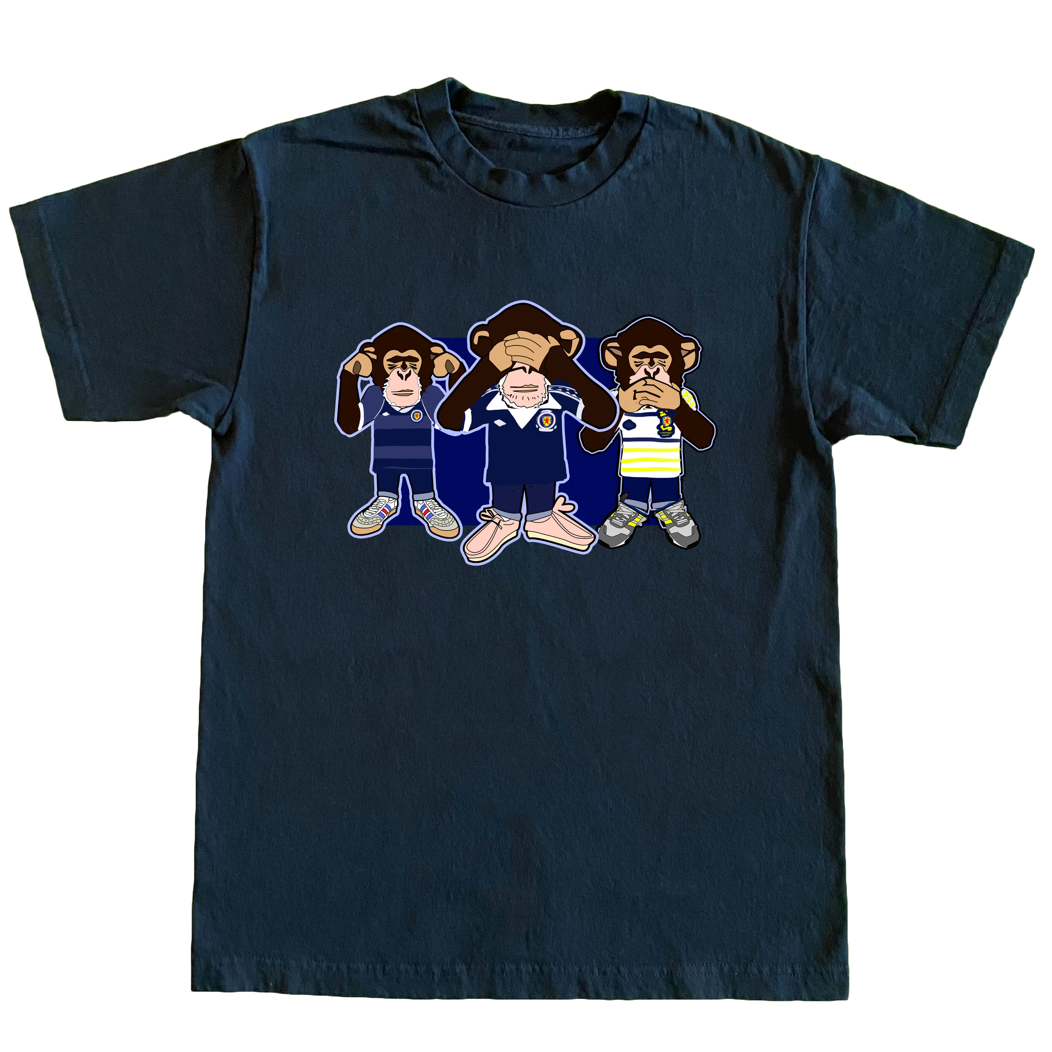 Three Wise Monkeys Scotland euro 24 Regular Fit T-Shirt