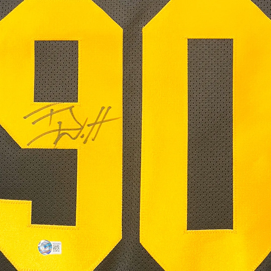 TJ Watt Signed Pittsburgh Color Rush Football Jersey (Beckett)